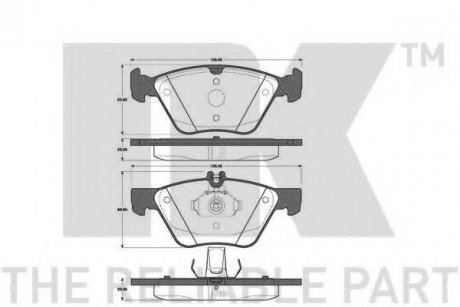 223331 NK К-кт колодок перед. Mercedes E-Series (W211)/SLK-Series (W170)/CLK-Series (W208)/E-Series (W210)/Chrysler Crossfire (95-09)