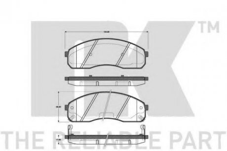 223504 NK К-кт перед. гальм. колодок Kia Carnival 99-