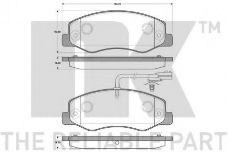 223965 NK Тормозные колодки дисковые зад. Opel Movano B 10- /Nissan NV400 11- /Renault Master 10-