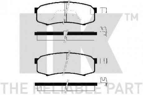 224538 NK Тормозные колодки дисковые зад. Toyota Land Cruiser 3.0 03-