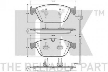 2247104 NK К-кт перед. гальм. колодок Audi A8, Q5 2.0-6.3 11.09-