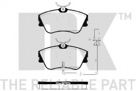 224751 NK Тормозные колодки дисковые VW T4 96-03 (с датч.)