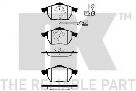 224757 NK Тормозные колодки дисковые VW Golf IV 97-03 с датч.