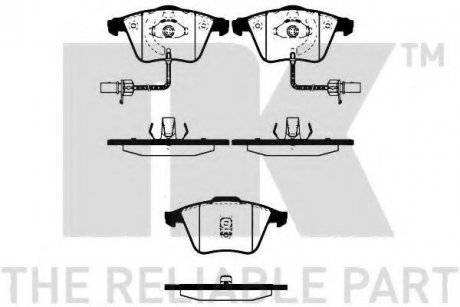 224758 NK Тормозные колодки дисковые перед. Audi A6 01-, A8 03-