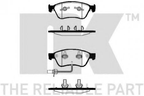 224777 NK Гальмівні колодки дискові Audi A8 02- з датч..