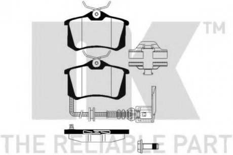 224781 NK Гальмівні колодки задн.Audi A1/A3/A4 1.2-2.0 10-