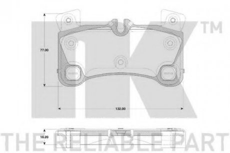 224799 NK Тормозные колодки дисковые зад. Audi Q7/Porsche Cayenne/VW Touareg 3.0Tdi-6.0W12 08.04-