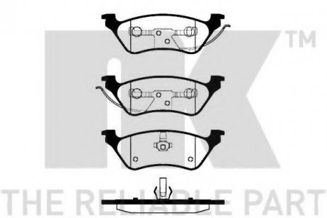 229321 NK Гальмівні колодки дискові зад. Chrysler Voyager/Dodge RamVan 01-