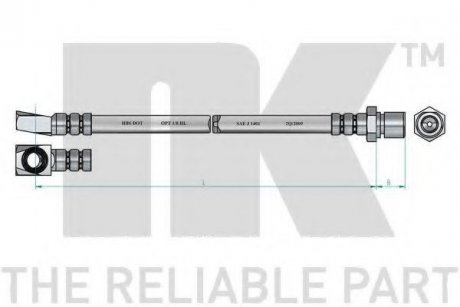 853633 NK Шланг гальмівний
