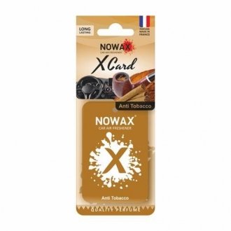 NX07543 NOWAX NOWAX Ароматизатор NOWAX серія _X CARD_ - Anti Tobacco