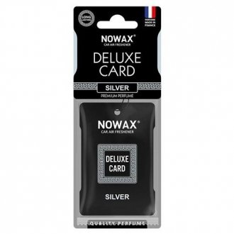 NX07732 NOWAX Ароматизатор целюлозний Nowax (на дзеркало) серія Delux Card - Silver