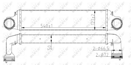 30165A NRF Радіатор інтеркулера BMW 3 (E46) 99-07/X3 (E83) 2.0/3.0 04-10 NRF 30165A