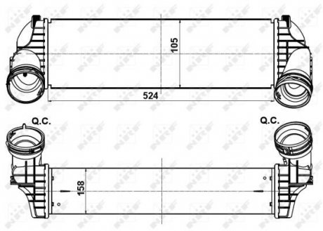 30359 NRF Радіатор інтеркулера BMW (F16/F86)/ X5 (E70/F15/F8