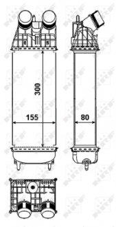 30460 NRF Интеркулер Citroen C3 II, C3 III, C3 Picasso, C4 Cactus, C-Elysee, Ds3 Peugeot 2008 I, 207,208 I, 301, Partner Tepee 1.2/1.4D/1.6D 08.09-