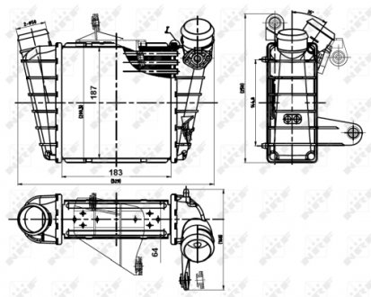 30842 NRF Радіатор інтеркулера Skoda Fabia/Roomster 99- NRF 30842