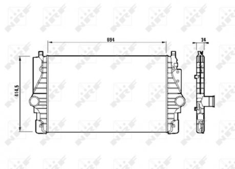 30873 NRF Радіатор інтеркулера NRF 30873