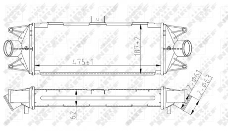 Радіатор інтеркулера Iveco Daily III/IV 2.3D-3.0D 99- NRF 30879 30879