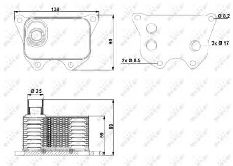 31173 NRF Радиатор масляный NRF 31173