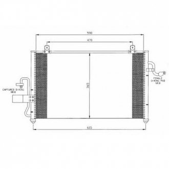 35425 NRF Радіатор кондиціонеру DAEWOO Tacuma 00- (вир-во NRF)