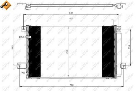 35628 NRF Радиатор кондиционера