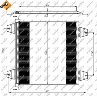 35757 NRF Радиатор кондиционера