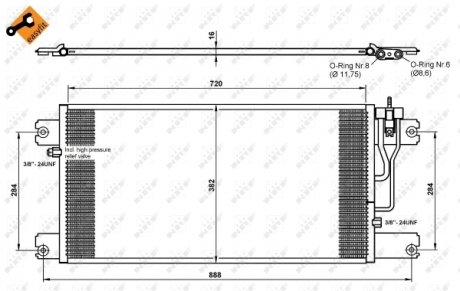 35762 NRF Радиатор кондиционера