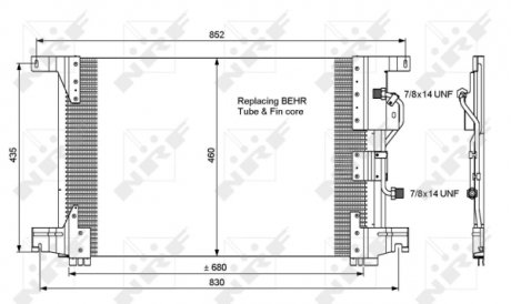 35772 NRF Радиатор кондиционера