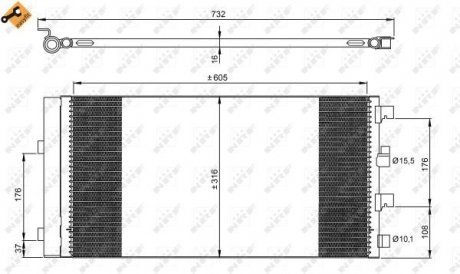 35969 NRF Радиатор кондиционера