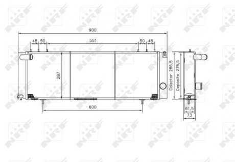 50231 NRF Радиатор охлаждения Jeep Cherokee/Grand Cherokee 2.5TD 4x4 88-01 NRF 50231