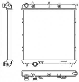 53531 NRF Радіатор охолодження (MT) Citroen C2, C3 I, C3 II, C3 III, C3 Pluriel, C4 Cactus, Ds3 Peugeot 1007, 2008, 207, 208 1.0-1.6D 02.02