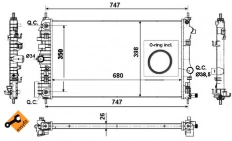 53777 NRF Радиатор NRF 53777