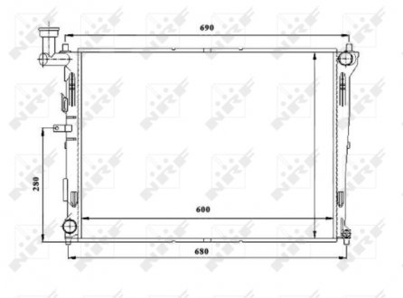 53845 NRF Радіатор охолодження Hyundai I30 1.4i-2.0i 07-/Kia Ceed 07-