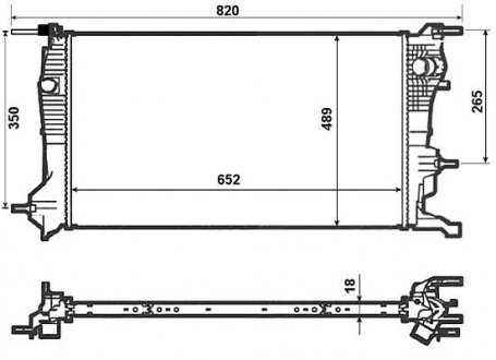 53965 NRF Радиатор двигателя Renault Fluence, Kangoo, Megane 1.6 08-