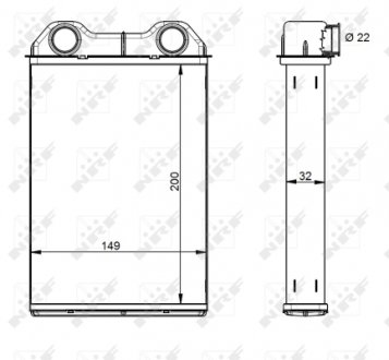 54341 NRF Радіатор обігріву салону