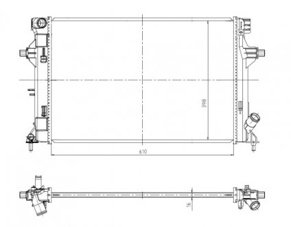 550035 NRF Радіатор охолодження HYUNDAI ELANTRA (AD) (15-)/i30 (PD) (16-) (вир-во NRF)