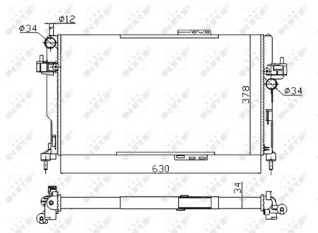 58282A NRF Радиатор NRF 58282A