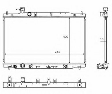 58469 NRF Радиатор охлаждения двигателя (AT) HONDA CR-V III 2.4 09.06-