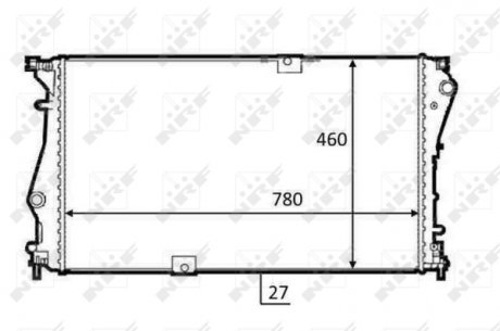 58498 NRF 58498 NRF Радиатор охолодження Opel Vivaro 2.0CDTI 06-