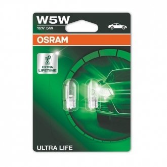 2825ULT-02B OSRAM Лампа W5W; W5W 12V 5W W2,1X9,5D Ultra Life 2Bliste