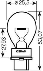 4008321090621 OSRAM Лампа розжарювання P27W 12V 27W W2.5x16d