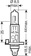 4052899126282 OSRAM Лампа галогенна H1 12V 100W P14.5S FS1 (лампа високої потужності)