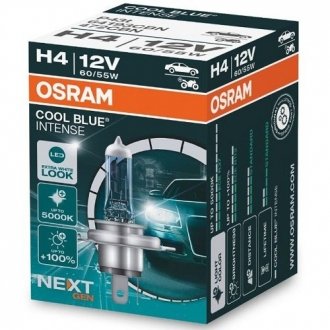 64193CBN OSRAM Лампа фарна H4 12V 60/55W P43t COOL BLUE INTENSE Next Gen (1 шт) (вір-во OSRAM)