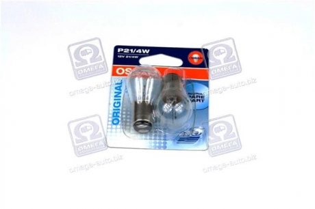 7225-02B OSRAM ЛАМПА P21/4W 12V 21W BAZ15d BLI STANDARD