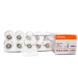 7225 OSRAM Лампа P21/4W; P21/4W 12V 21/4W BAZ15D