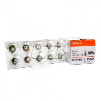 7511 OSRAM Лампа P21W; P21W 24V 21W BA15S