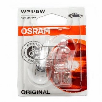 7515-02B OSRAM Лампа галогенная 12V W21/5W (2шт) (OSRAM)