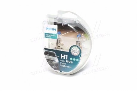 12258XVPS2 PHILIPS Лампа розжарювання H1 X-tremeVision Pro150 (+150) 12V 55W P14,5s (комплект) (вир-во Philips)