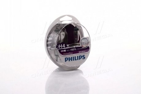 12342VPS2 PHILIPS Лампа розжарювання H4VisionPlus12V 60/55W P43t-38 (вир-во Philips)
