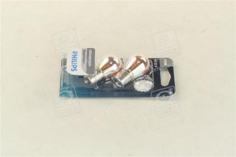 12496SVB2 PHILIPS Лампа розжарювання PY21W 12V 21W BAU15s SilverVision (blister 2шт) (вир-во Philips)