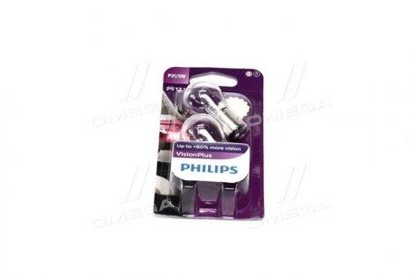 12499VPB2 PHILIPS Лампа розжарювання P21/5WVisionPlus12V 21/4W BAY15d (вир-во Philips)